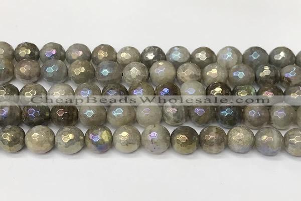 CLB1122 15 inches 10mm faceted round AB-color labradorite beads