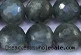 CLB1146 15 inches 8mm faceted round labradorite gemstone beads