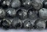 CLB1175 15 inches 6mm faceted round black labradorite beads