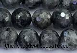 CLB1176 15 inches 8mm faceted round black labradorite beads