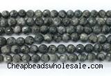 CLB1211 15.5 inches 6mm faceted round black labradorite gemstone beads