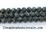 CLB1214 15.5 inches 12mm faceted round black labradorite gemstone beads