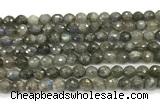 CLB1249 15 inches 6mm faceted round labradorite beads wholesale