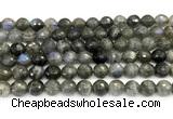 CLB1250 15 inches 8mm faceted round labradorite beads wholesale