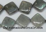 CLB155 15.5 inches 14*14mm diamond labradorite gemstone beads