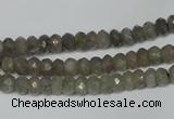 CLB178 15.5 inches 4*6mm faceted rondelle labradorite beads