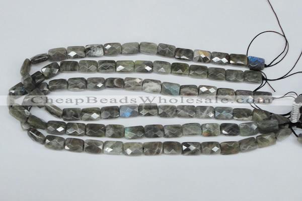 CLB195 15.5 inches 8*12mm faceted rectangle labradorite beads