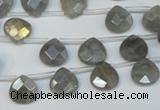 CLB203 Top-drilled 8*8mm briolette labradorite gemstone beads