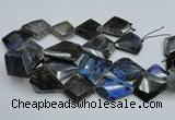 CLB219 15.5 inches 30*35mm - 40*45mm faceted freeform labradorite beads