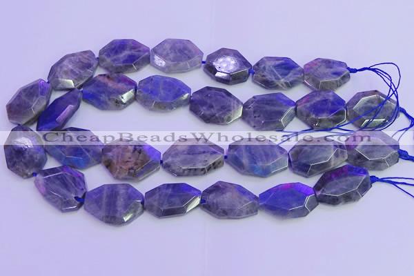 CLB226 15.5 inches 18*25mm - 22*30mm freeform labradorite beads