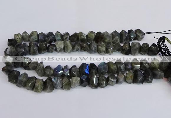 CLB232 15.5 inches 10*14mm - 13*18mm faceted nuggets labradorite beads