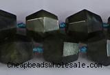 CLB233 15.5 inches 13*15mm - 15*17mm faceted nuggets labradorite beads