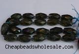 CLB235 15.5 inches 18*30mm - 20*30mm faceted rice labradorite beads