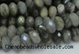 CLB30 15.5 inches 6*10mm faceted rondelle labradorite gemstone beads