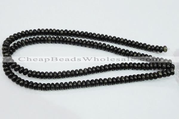 CLB301 15.5 inches 5*8mm rondelle black labradorite gemstone beads