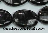 CLB313 15.5 inches 22*30mm oval black labradorite gemstone beads