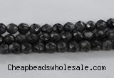 CLB359 15.5 inches 4mm faceted round black labradorite beads wholesale