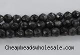 CLB360 15.5 inches 6mm faceted round black labradorite beads wholesale