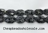 CLB380 24*32mm - 25*35mm faceted octagonal black labradorite beads