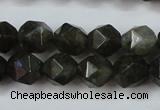 CLB452 15 inches 8mm faceted nuggets labradorite gemstone beads