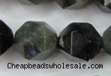 CLB456 15 inches 16mm faceted nuggets labradorite gemstone beads