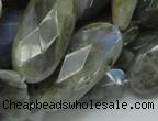 CLB47 15.5 inches 15*30mm faceted oval labradorite gemstone beads