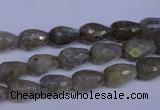 CLB501 15.5 inches 6*10mm faceted teardrop labradorite beads