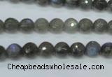 CLB511 15.5 inches 6mm faceted round labradorite gemstone beads