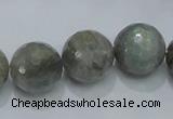 CLB52 15.5 inches 16mm faceted round labradorite gemstone beads