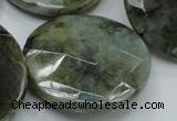 CLB53 15.5 inches 30mm faceted flat round labradorite gemstone beads