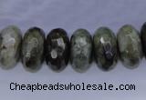 CLB57 15.5 inches 9*18mm faceted rondelle labradorite beads