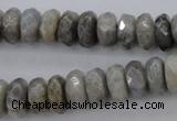 CLB59 15.5 inches 6*12mm faceted rondelle labradorite beads wholesale