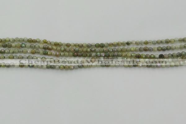 CLB609 15.5 inches 3mm faceted round AB-color labradorite beads