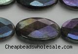 CLB661 15.5 inches 15*20mm faceted oval AB-color labradorite beads