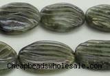 CLB668 15.5 inches 18*25mm carved oval AB-color labradorite beads