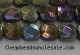 CLB685 15.5 inches 8mm faceted square AB-color labradorite beads