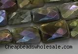 CLB697 15.5 inches 12*16mm faceted rectangle AB-color labradorite beads