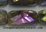 CLB708 15.5 inches 20*30mm faceted rectangle AB-color labradorite beads