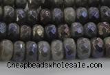 CLB757 15.5 inches 5*8mm faceted rondelle AB-color labradorite beads