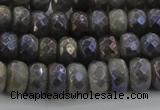 CLB758 15.5 inches 6*10mm faceted rondelle AB-color labradorite beads