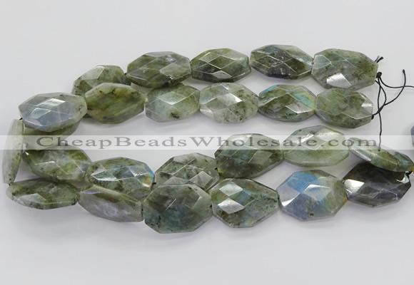 CLB768 15.5 inches 20*25mm - 22*30mm faceted freeform labradorite beads