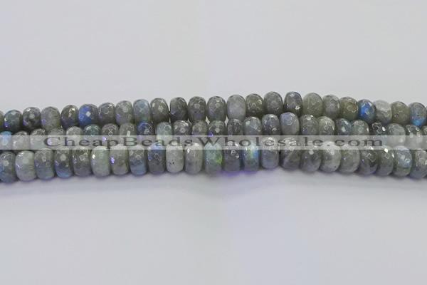 CLB775 15.5 inches 7*12mm faceted rondelle labradorite beads