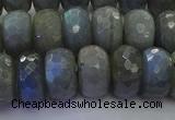 CLB776 15.5 inches 8*14mm faceted rondelle labradorite beads