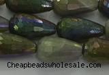 CLB784 15.5 inches 10*20mm faceted teardrop AB-color labradorite beads