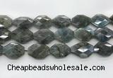 CLB798 20*28mm - 22*32mm faceted octagonal labradorite beads