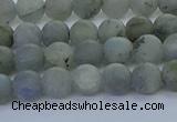 CLB872 15.5 inches 6mm round matte labradorite gemstone beads