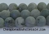 CLB873 15.5 inches 8mm round matte labradorite gemstone beads