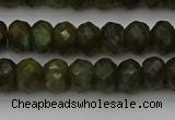 CLB957 15.5 inches 6*10mm faceted rondelle labradorite beads