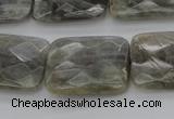 CLB96 15.5 inches 18*25mm faceted rectangle labradorite beads