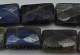 CLB964 15.5 inches 18*25mm faceted rectangle labradorite beads